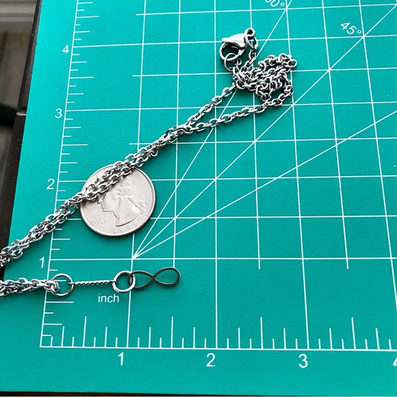 🆕 Infinity Necklace and Earrings Set Stainless Steel - Picture 3 of 6